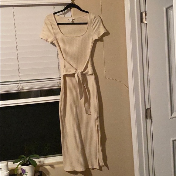 Rib Knit Tie Waist Maxi Dress | Poshmark